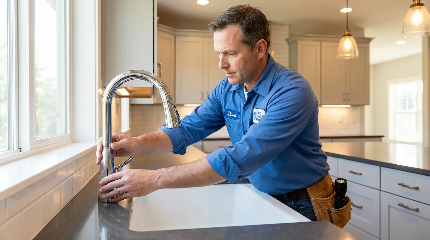 Kitchen faucet installation by Johns Plumbing LLC in Syosset