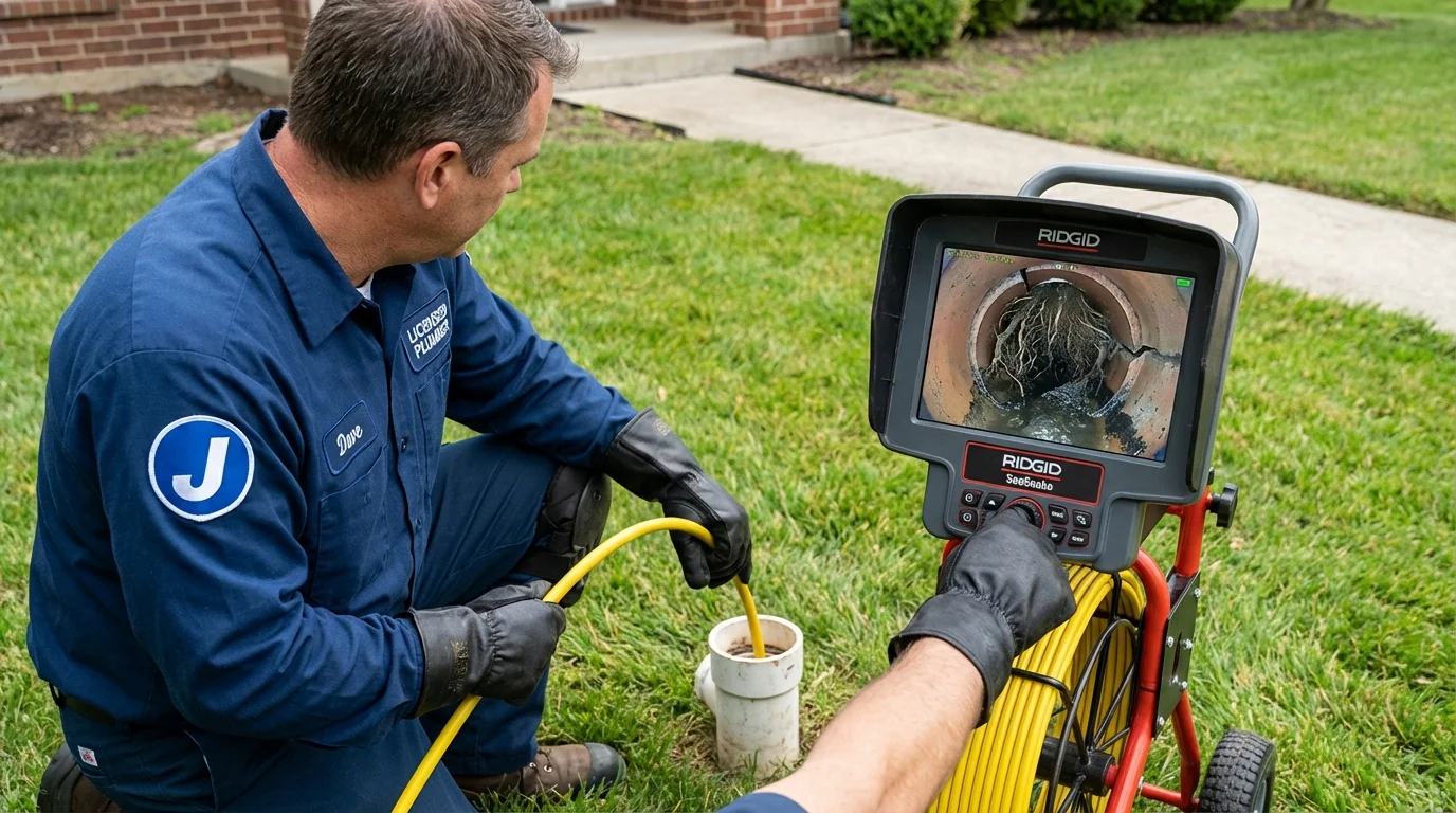 Sewer camera inspection being performed by Johns Plumbing LLC in Syosset